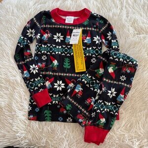 NEW Hanna Andersson Unisex Pajama Set Christmas Gnome Organic Cotton Sz 4 $49